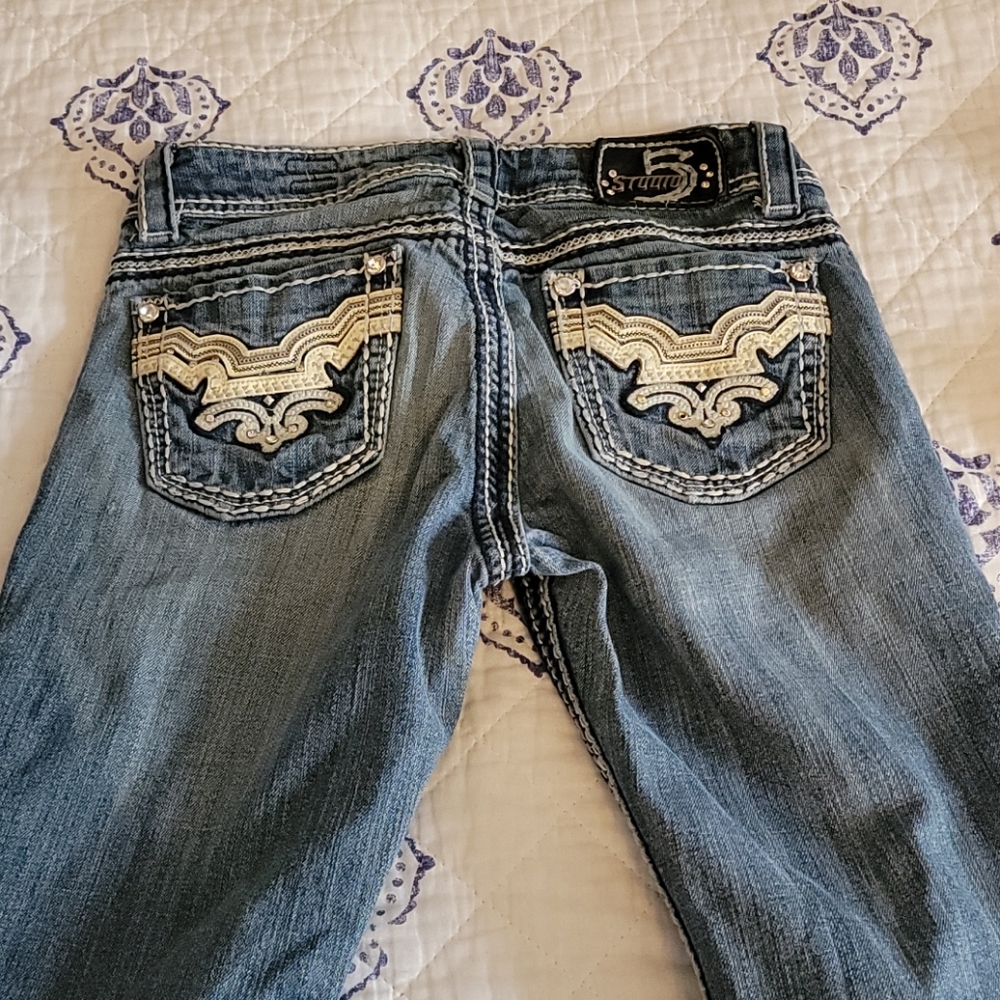 Studio 5 Distressed Jeans Slim Boot Sz 3 - Picture 7 of 9